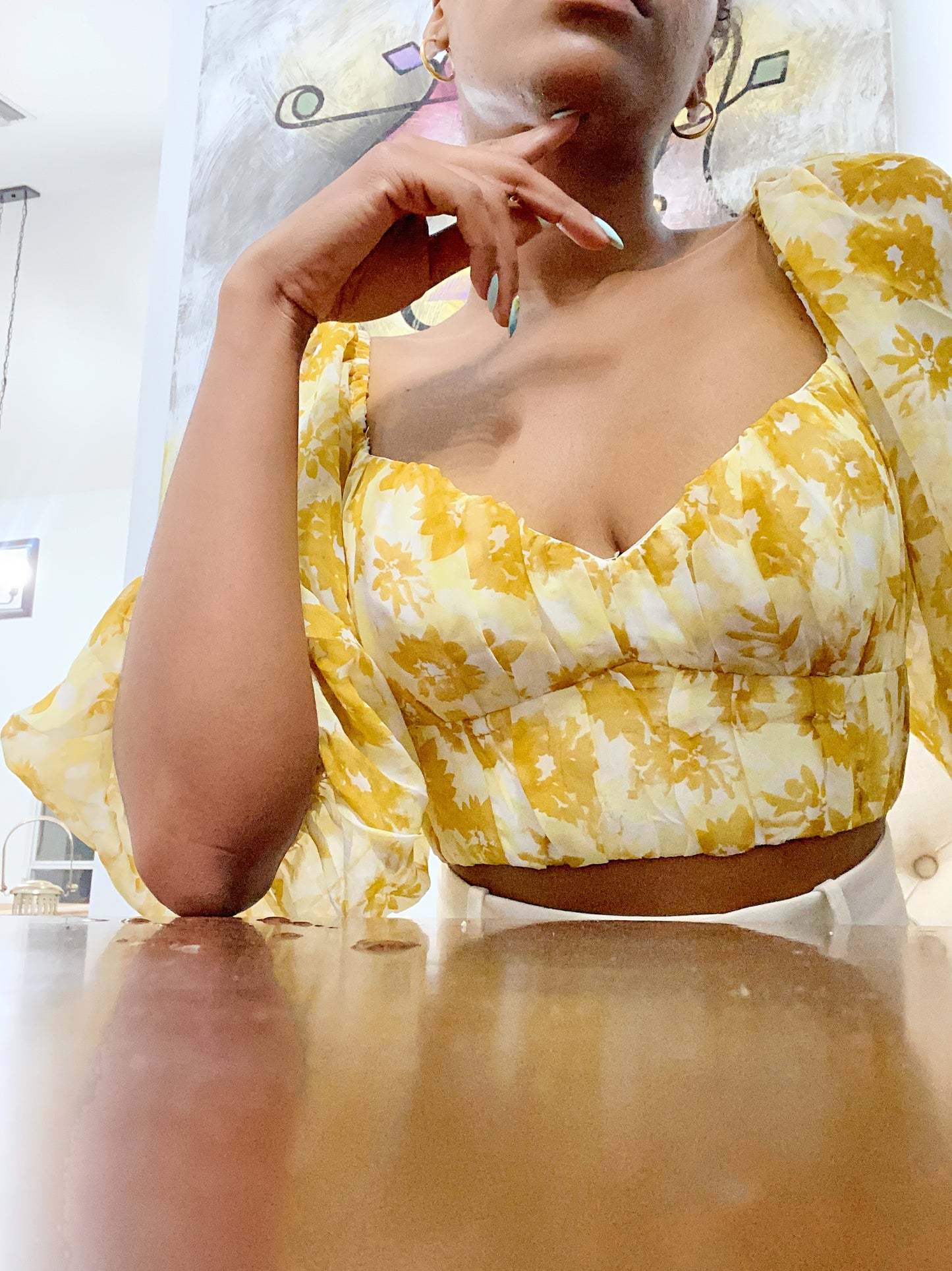 Floral bustier