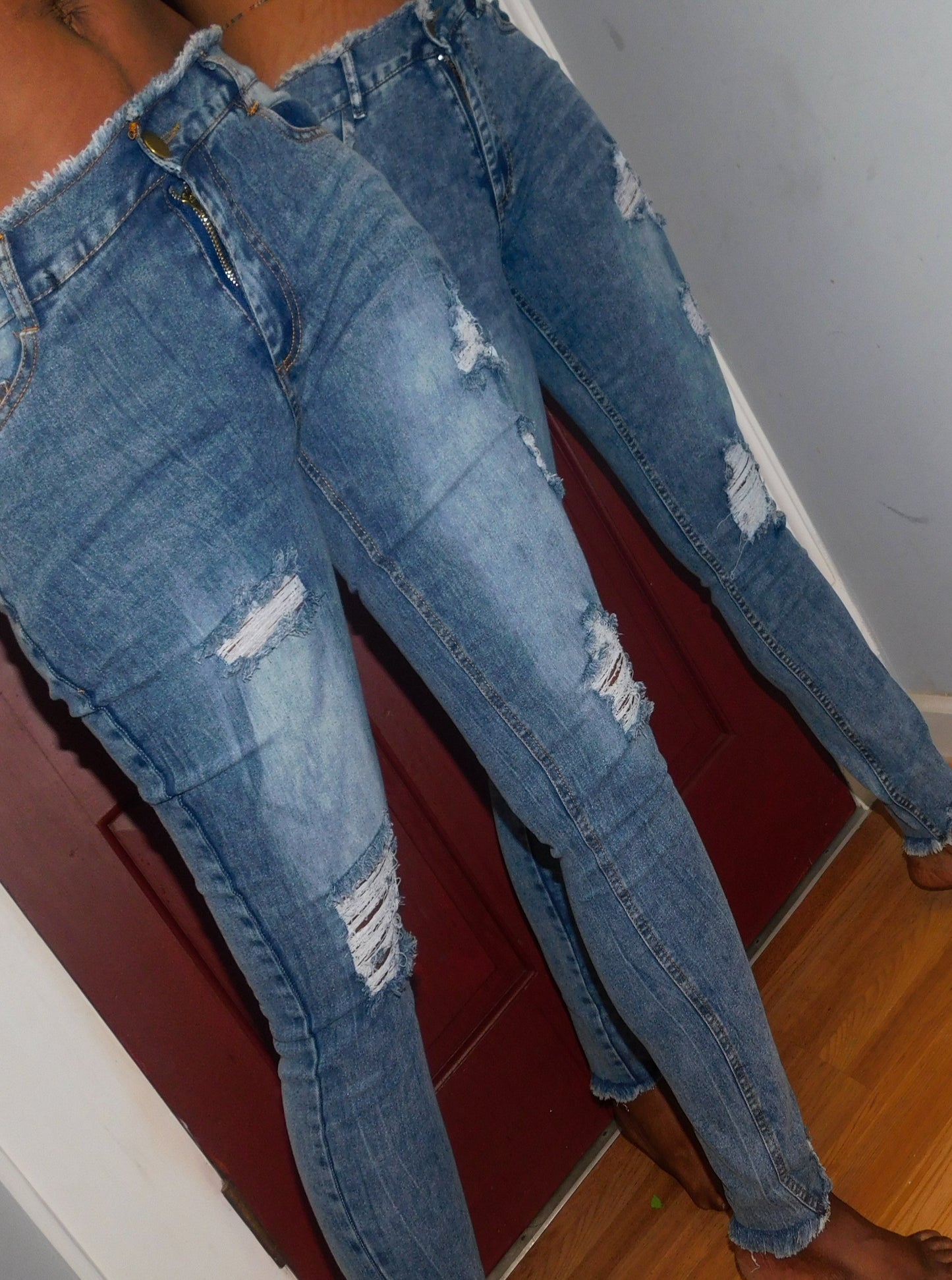 Cutup Distressed Denim