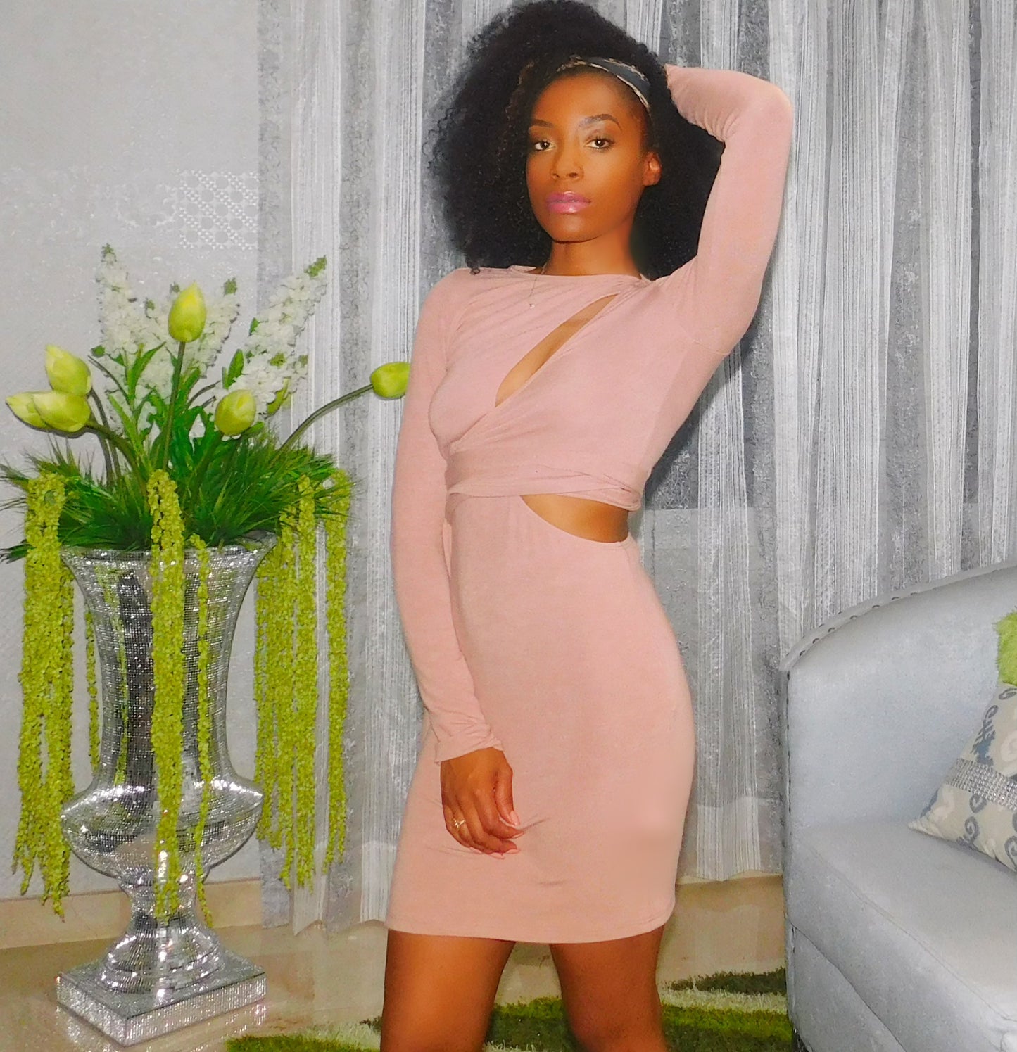 Cutout Nude dress