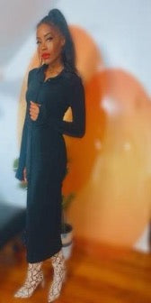 Button Front midi
