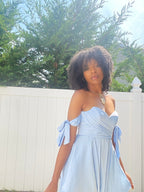 Arm tie mini dress