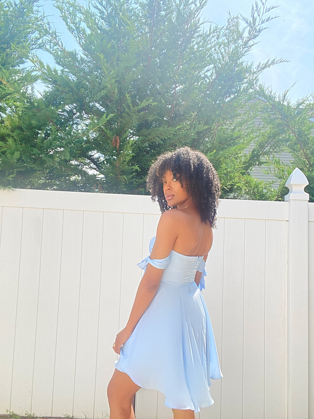 Arm tie mini dress