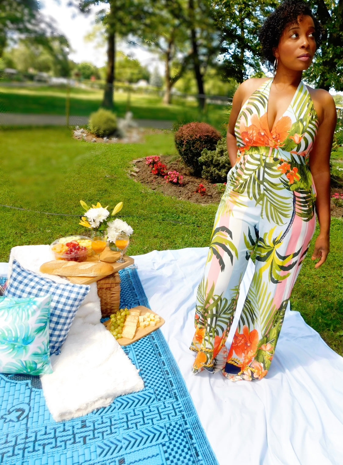 Tropical print Jumpsuit