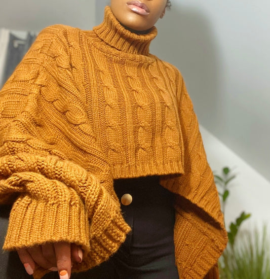 Cropped cable knit
