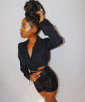 Snake skin shorts
