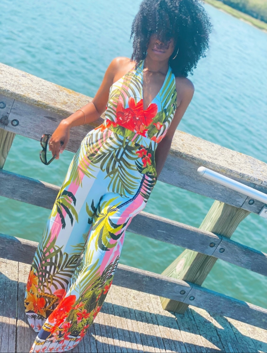 Tropical print Jumpsuit