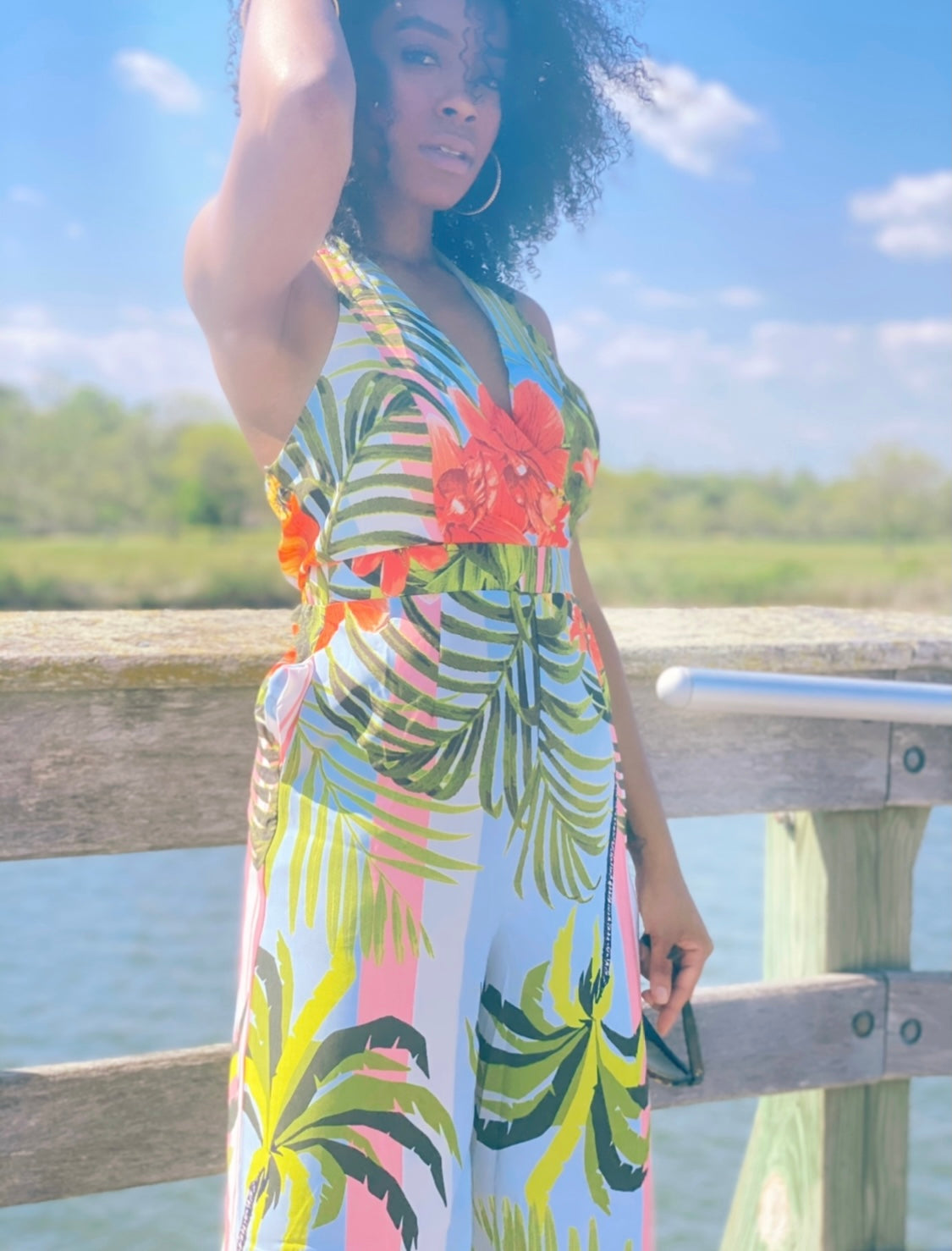 Tropical print Jumpsuit